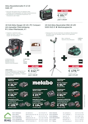 Staubsauger im RHG Baucentrum Prospekt in Plauen Aktueller RHG Baucentrum Prospekt mit Staubsauger, "Mega Deals mit Metabo", Seite 4