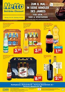 Coca Cola im Netto Marken-Discount Prospekt "DER ORT, AN DEM DU IMMER AUSGEZEICHNETE PREISE FINDEST." mit 2 Seiten (Dortmund)