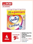 Promo Papier toilette confort aquatube rose à 9,63 € dans le catalogue Auchan Supermarché à Golbey