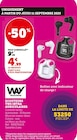 Écouteurs TWS intra auriculaires - WAY en promo chez Super U Écouteurs TWS intra auriculaires - WAY dans le catalogue Super U