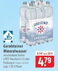 Gerolsteiner Mineralwasser im Angebot bei famila Nordost in Elmshorn Gerolsteiner Mineralwasser Angebote bei famila Nordost Elmshorn für 4,79 €