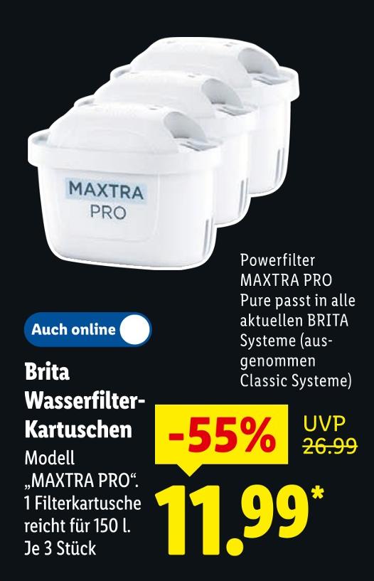 Wasserfilter-Kartuschen Modell MAXTRA PRO