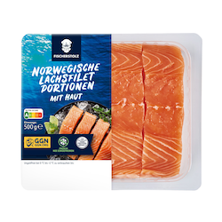 Norwegische Lachsfilet-Portionen
