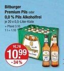 Bitburger Premium Pils oder 0,0 % Pils Alkoholfrei Angebote bei V-Markt München für 10,99 €
