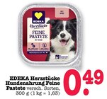 Herzstücke Hundenahrung Feine Pastete Angebote von EDEKA bei E center Rastatt für 0,49 €