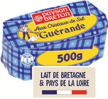 Beurre moulé aux cristaux de sel de Guérande - PAYSAN BRETON - Intermarché Hyper à Rennes Beurre moulé aux cristaux de sel de Guérande - PAYSAN BRETON en promo chez Intermarché Hyper Rennes à 4,69 €