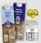 Frische fettarme Milch im Angebot bei Marktkauf in Rottenburg Frische fettarme Milch Angebote von Unsere Heimat bei Marktkauf Rottenburg für 1,11 €