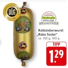 EDEKA - Kalbsleberwurst "Rabe Socke" Angebot im Prospekt Kalbsleberwurst "Rabe Socke" bei EDEKA im Prospekt "" für 1,29 €