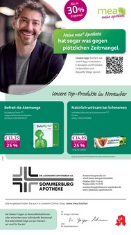 mea - meine apotheke Prospekt der Woche "Unsere November-Angebote" Seite 1, 01.11.2025 bis 30.11.2025 für Essen Aktueller mea - meine apotheke Prospekt "Unsere November-Angebote" Seite 1 von 4 Seiten für Essen