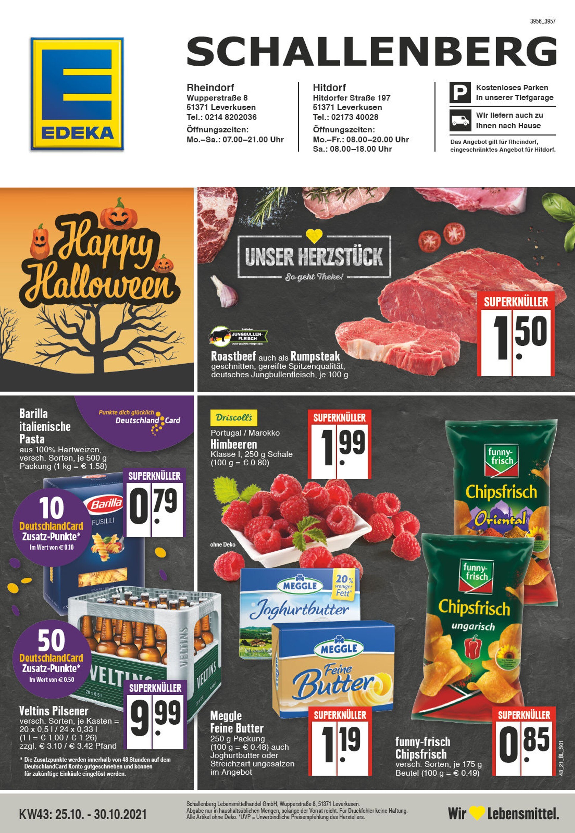 EDEKA Prospekt für Leverkusen mit 24 Seiten EDEKA Prospekt für Leverkusen: "Aktuelle Angebote", 24 Seiten, 25.10.2021 - 30.10.2021