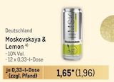 Moskovskaya & Lemon bei Metro im Holzminden Prospekt für 1,96 €