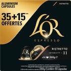 Capsules Espresso Ristretto Intensité 11 - L'OR en promo chez Intermarché Hyper Poitiers à 9,99 €