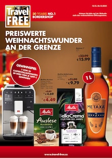 Kaffee im Travel FREE Prospekt "PREISWERTE WEIHNACHTSWUNDER AN DER GRENZE" mit 12 Seiten (Weißenfels)