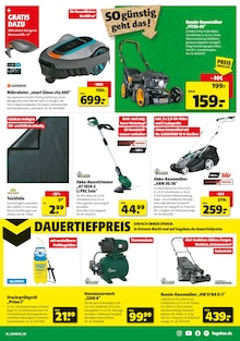 Rasenmäher im Hagebaumarkt Prospekt "Raus in den Garten? SO günstig geht das!" mit 20 Seiten (Karlsruhe)