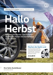 Fahrrad im Volkswagen Prospekt in Ravensburg Aktueller Volkswagen Prospekt mit Fahrrad, "Herbst in Sicht", Seite 1