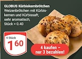Aktuelles Kürbiskernbrötchen Angebot bei GLOBUS in Mannheim ab 1,60 €