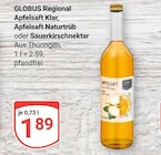 GLOBUS - Apfelsaft Klar Angebot im Prospekt Apfelsaft Klar bei GLOBUS im Prospekt "" für 1,89 €
