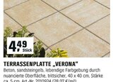 Aktuelles Terrassenplatte 'Verona' Angebot bei OBI in Erfurt ab 4,49 €