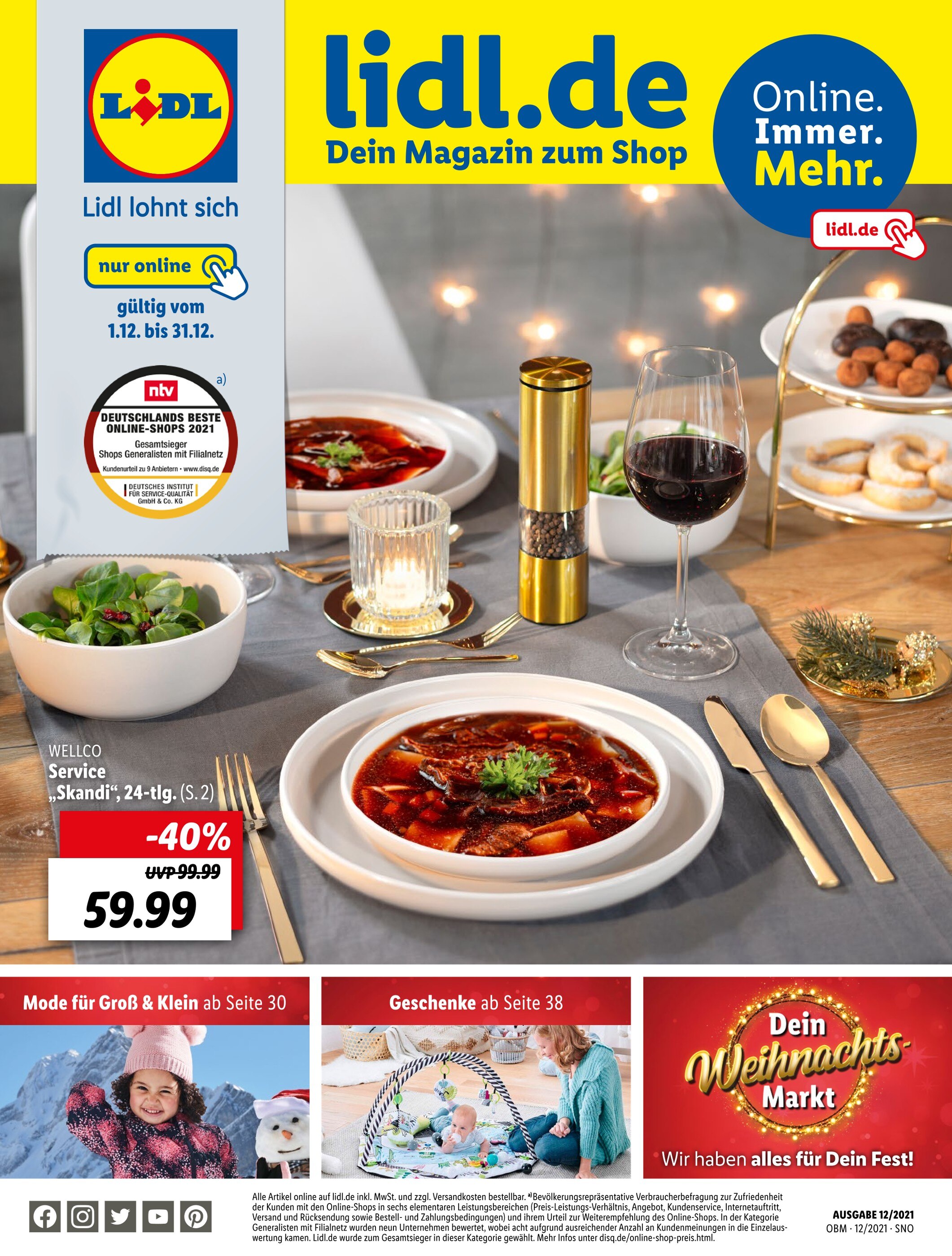 Lidl Prospekt für Bad Arolsen mit 44 Seiten Lidl Prospekt für Bad Arolsen: "Dein Magazin zum Shop", 44 Seiten, 01.12.2021 - 31.12.2021