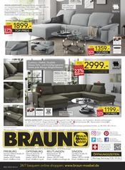 Couchtisch im BRAUN Möbel-Center Prospekt in Offenburg Aktueller BRAUN Möbel-Center Prospekt mit Couchtisch, "Musterring", Seite 8