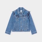 Veste en jean volants aux épaules Creeks denim double stone fille à 9,99 € dans le catalogue La Halle