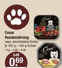 Hundenahrung im Angebot bei V-Markt in Kaufbeuren Hundenahrung Angebote von Cesar bei V-Markt Kaufbeuren für 0,69 €