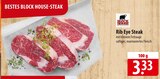 Block House Rib Eye Steak Angebote bei famila Nordost Gifhorn für 3,33 €