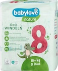 Baby im dm-drogerie markt Prospekt Windeln Gr. 8 (18 + kg) von babylove nature im aktuellen dm-drogerie markt Prospekt für 5,95 €
