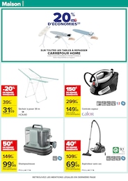 Prix et réduction Aspirateur dans le prospectus Carrefour en cours Offre Aspirateur dans le catalogue Carrefour du moment à la page 49