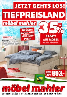 Boxspringbett im Möbel Mahler Siebenlehn Prospekt "TIEFPREISLAND" mit 16 Seiten (Dresden)
