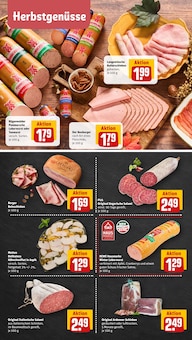Wurst im REWE Prospekt "Dein Markt" mit 29 Seiten (Moers)