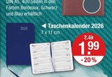 Taschenkalender 2026 für 1,99 € bei V-Markt im Angebot Taschenkalender 2026 im aktuellen V-Markt Prospekt
