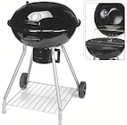 Barbecue au charbon couvercle finition émail 56×82cm en promo chez Maxi Bazar Caudry à 69,99 €