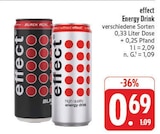 Aktuelle Energydrink Angebote bei EDEKA in Hof Aktuelles effect Energy Drink Angebot bei EDEKA in Hof ab 0,69 €