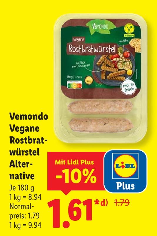 Vegane Rostbratwürstel Alternative