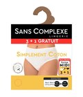 Pocket slips x 4 "Simplement coton" - SANS COMPLEXE dans le catalogue Carrefour