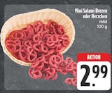 Mini Salami Brezen oder Herzchen bei E center im Prospekt "" für 2,99 €