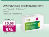 mea - meine apotheke - Vitamin C + Zink Depot Angebot im Prospekt Vitamin C + Zink Depot bei mea - meine apotheke im Prospekt "" für 5,98 €