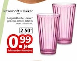 Longdrinkbecher 'Lawe' von Ritzenhoff & Breker im aktuellen Segmüller Prospekt für 0,99 €