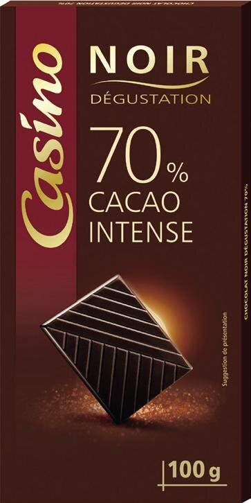 Chocolat Noir Dégustation 70% Cacao Intense