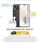 Pack Honor 400 lite + buds x7i - Fnac Pack Honor 400 lite + buds x7i à 253,00 € dans le catalogue Fnac