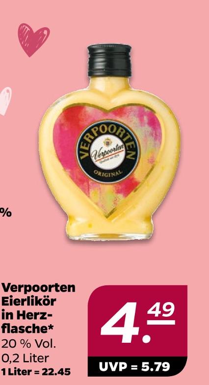 Eierlikör in Herzflasche