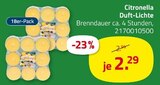 Citronella Duft-Lichte von  im aktuellen ROLLER Prospekt für 2,29 €