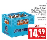 Oktoberfestbier im Angebot bei EDEKA in Marktredwitz Oktoberfestbier Angebote von Löwenbräu bei EDEKA Marktredwitz für 14,99 €