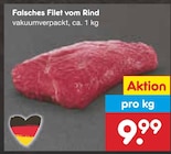 Falsches Filet vom Rind Angebote bei Netto Marken-Discount Mülheim für 9,99 €