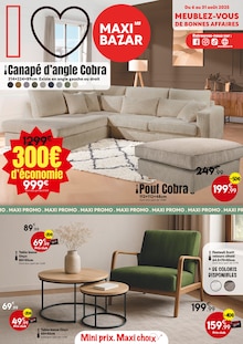 Prospectus Maxi Bazar en cours, "Meublez-vous de bonnes affaires", page 1 sur 10