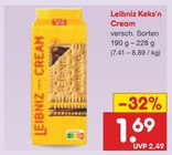 Keks'n Cream Angebote von Leibniz bei Netto Marken-Discount Kamen für 1,69 €