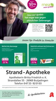 mea - meine apotheke Prospekt der KW 46 "Unsere November-Angebote" Aktueller mea - meine apotheke Prospekt "Unsere November-Angebote" Seite 1 von 4 Seiten