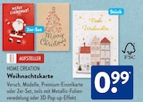 Weihnachtskarte im ALDI SÜD Prospekt Weihnachtskarte von HOME CREATION im aktuellen ALDI SÜD Prospekt für 0,99 €