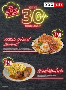 XXXLutz Möbelhäuser Nentershausen, Westerwaldkreis Prospekt "30 Jahre - XXXL Restaurant" mit 16 Seiten
